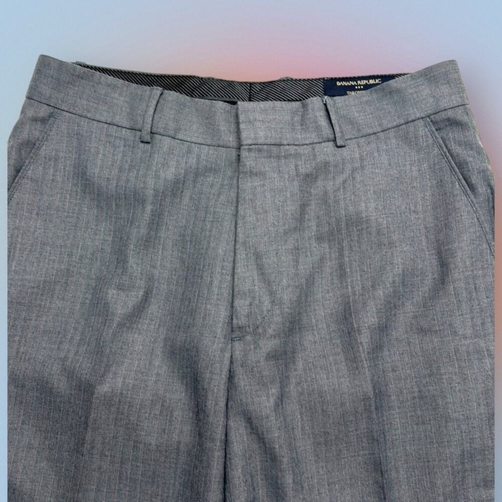 BANANA REPUBLIC Men’s 31 x 30 Gray Herringbone Dress Pant